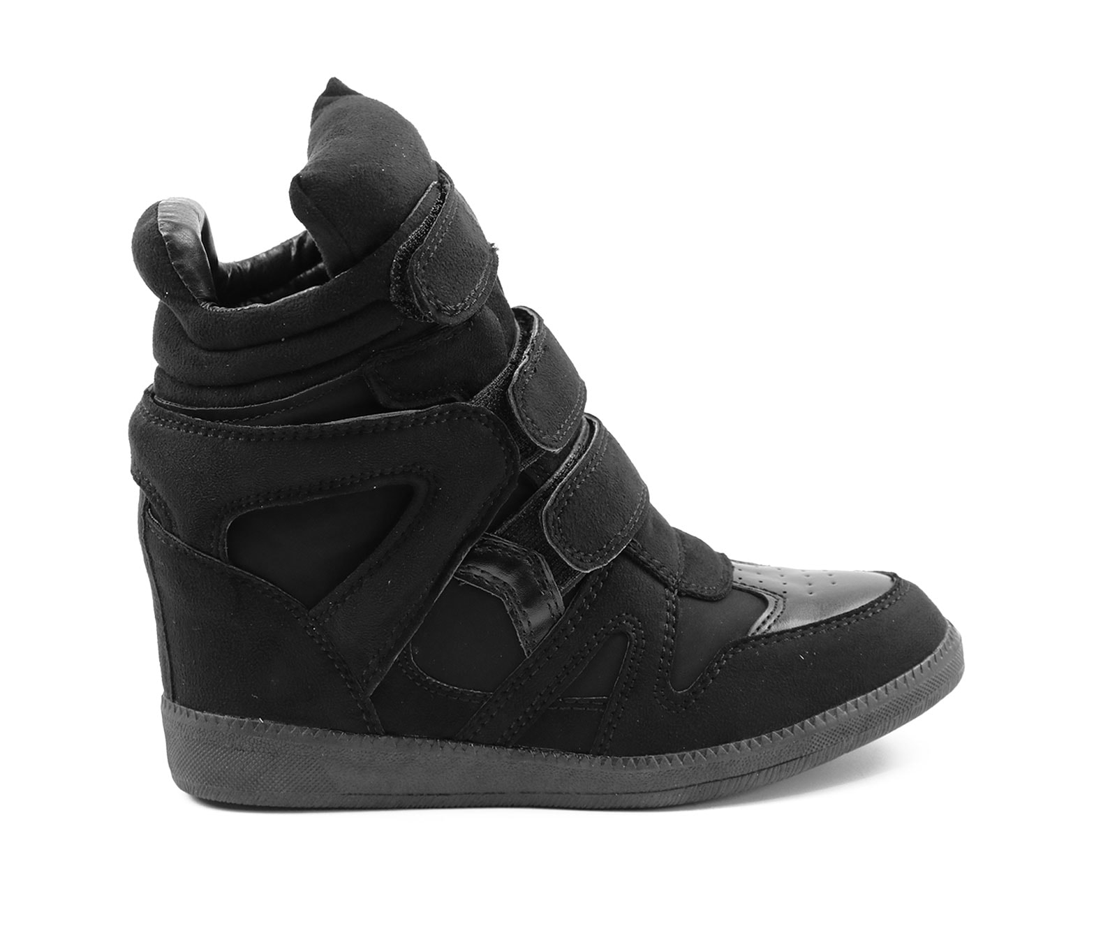 Dierentuin slachtoffer Armstrong Wedge Sneakers met sleehak - zwart - Shoe Level - Nederland